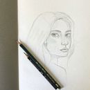 Ritratto ragazza 3/4  Ein Projekt aus dem Bereich Traditionelle Illustration von Viola Graziosi - 24.10.2022