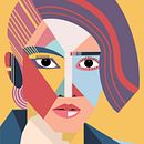 My project for course: Geometric Portraits with Procreate. Un proyecto de Ilustración tradicional e Ilustración digital de Ridho Indrianto - 24.10.2022