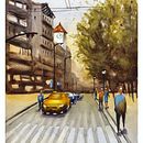 My project for course: Urban Landscapes in Watercolor. Een project van  Beeldende kunst, Aquarelschilderen y  Architecturale illustratie van koutna_marianna - 26.10.2022