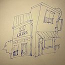 Progress Photo - Expressive Architectural Sketching with Colored Markers. Un projet de Esquisse , Dessin, Illustration architecturale, Carnet de croquis et Illustration à l'encre de Tyler Warren - 26.10.2022