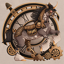 Steampunk Horse . Een project van Traditionele illustratie y Ontwerp van personages van Karolina Pawłowska - 15.09.2022
