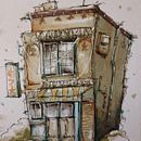 Mon projet du cours : Esquisses d'architecture expressives aux feutres de couleur. Un proyecto de Bocetado, Dibujo, Ilustración arquitectónica, Sketchbook e Ilustración con tinta de overgrown_lawn_888 - 30.10.2022