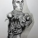 Zykadenfrau Ein Projekt aus dem Bereich Traditionelle Illustration, Zeichnung und Illustration mit Tinte von Gesami Vehlow - 30.10.2022
