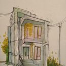 Il mio progetto del corso: Disegno architettonico espressivo con pennarelli colorati . Schițe, Desen, Ilustrație arhitecturală, Caiet de schițe & Ilustrație cu cerneală de Andrea Lovo - 11.01.2022