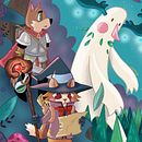 Mi proyecto del curso: Ilustración de animales fantásticos en Procreate “The Quest” . Ilustrasi tradisional, Desain Karakter, Menggambar, Ilustrasi Digital, Mendongeng, Dan Narasi proyek oleh Ely Hoshino - 11.03.2022