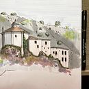 Ermita de san saturio Ein Projekt aus dem Bereich Traditionelle Illustration von Fernando Abeijón Martínez - 04.11.2022