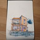 My project for course: Expressive Architectural Sketching with Colored Markers. Esboçado, Desenho, Ilustração arquitetônica, Sketchbook e Ilustração com tinta projeto de annahaisig - 04.11.2022