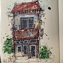 Working on adding depth with colors. Arts, and Crafts project by Grant P. - 11.05.2022