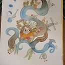 Mijn project van de cursus: Aquareltechnieken voor dromerige illustraties . Ilustrație tradițională, Desen, Pictură în acuarelă & Ilustrație editorială de L. Grev - 11.06.2022