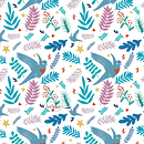 Mon projet du cours : Illustration numérique de motifs inspirés de la faune et la flore. Ilustração tradicional, Pattern Design, Desenho, Ilustração digital e Ilustração botânica projeto de Roxane Marie Galliez - 07.11.2022
