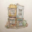 My project for course: Expressive Architectural Sketching with Colored Markers. Un projet de Esquisse , Dessin, Illustration architecturale, Carnet de croquis et Illustration à l'encre de Lars Thowsen - 05.09.2022