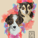 Retrato de perritos digital. Desenho, Ilustração digital, Desenho realista e Ilustração tradicional projeto de Joshua Abraham Frias Santos - 09.11.2022