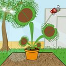 Animación de planta carnívora comiendo una mosca. Ilustração tradicional, Animação, Ilustração digital, Narrativa e Ilustração animada projeto de Guillem Gutiérrez Gili - 11.11.2022