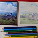 Il mio progetto del corso: Illustrazione su quaderno da disegno con matite colorate. Un proyecto de Ilustración tradicional, Bellas Artes, Bocetado, Dibujo a lápiz, Dibujo, Dibujo artístico y Sketchbook de Alessandra Farabegoli - 12.11.2022