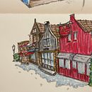 My project for course: Expressive Architectural Sketching with Colored Markers. Esboçado, Desenho, Ilustração arquitetônica, Sketchbook e Ilustração com tinta projeto de Maryna Chupryna - 12.11.2022
