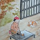 My project for course: Watercolor Illustration with Japanese Influence. Projekt z dziedziny Trad, c, jna ilustracja,  R, sunek i Malowanie akwarelą użytkownika csili - 13.11.2022