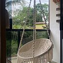 Meu projeto do curso: Macramê: design e construção de cadeira de balanço. Design e fabricação de móveis, e Macramê projeto de Jéssica Carvalho - Maternidade - 15.11.2022