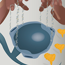 Injuries (represented by human hands) play satellite glial cells as puppets, which strings are genes. Un proyecto de Ilustración tradicional de Alana Pinheiro - 01.07.2022