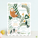 Sloth Birthday invitation | Minted. Un proyecto de Ilustración infantil, Ilustración digital e Ilustración tradicional de Tati Abaurre - 18.11.2022
