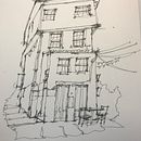 Building Sketch - Porto, Portugal by Gregg Brown. Traditional illustration project by Gregg Brown - 11.17.2022