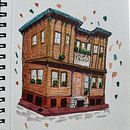 Mon projet du cours : Esquisses d'architecture expressives aux feutres de couleur. Projekt z dziedziny Sketching,  Rysunek,  Rysunek architektoniczny, Sketchbook i  Rysunek atramentem użytkownika Alexandra Saget - 29.12.2022