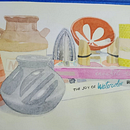 Mi proyecto del curso: Bodegón contemporáneo con acuarela. Un progetto di Illustrazione tradizionale, Pittura e Pittura ad acquerello di senoritalinda21 - 19.11.2022