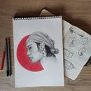 Mon projet du cours : Carnet de portraits : explorez le visage humain. Un proyecto de Bocetado, Dibujo, Dibujo de Retrato, Dibujo artístico y Sketchbook de Fabien Ar - 21.11.2022