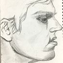 Evan peters and stock image of a female. Sketching, Drawing, Portrait Drawing, Artistic Drawing, and Sketchbook project by bellemadnessrecords - 11.20.2022