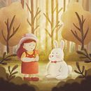 Little girl in forrest. Projekt z dziedziny Trad, c, jna ilustracja, Ilustracja c i frowa użytkownika windbell_st - 21.11.2022