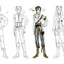 Diseño de personajes para Novela Visual.. Projekt z dziedziny Trad, c, jna ilustracja, Projektowanie postaci,  Sztuki piękne, Projektowanie gier komputerow i ch użytkownika Nora Álvarez Cuesta - 23.11.2022