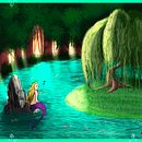 The mysterious lake. Un progetto di Illustrazione tradizionale, Illustrazione digitale e Disegno digitale di Elisa Shadow - 23.11.2022