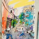 My project for course: Urban Sketching: Capture Your City in Motion. Ilustração tradicional, Esboçado, Desenho, Pintura em aquarela, Ilustração arquitetônica, e Sketchbook projeto de Daria Gushchina - 22.11.2022