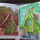 My project for course: Expressive Architectural Sketching with Colored Markers. Esboçado, Desenho, Ilustração arquitetônica, Sketchbook e Ilustração com tinta projeto de Jessica Llusia - 25.11.2022