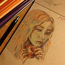 My project for course: Vibrant Portrait Drawing with Colored Pencils . % Zoey Kenny tarafından hazırlanan Çizim, Portre Çizimi, Eskiz defteri, Ve Renkli Kalem Çizimi projesi - 11.23.2022