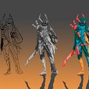 Character Design Practice Desert Raider. Un projet de Illustration traditionnelle, Design , Conception de personnages, Conception de jeux , Créativité, Illustration numérique, Jeux vidéo , et Art conceptuel de Dan Prieto - 26.11.2022