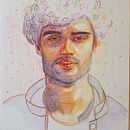 My project for course: Vibrant Portrait Drawing with Colored Pencils. Un progetto di Disegno, Disegno di ritratti, Sketchbook e Disegno con matite colorate di eva_ceh1 - 28.11.2022