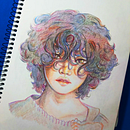 Meu projeto do curso: Desenho de retratos vibrantes com lápis de cor. Desenho, Desenho de retrato, Sketchbook, e Desenho com lápis de cor projeto de Francieli Faustino Ramos - 03.12.2022