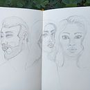 My project for course: Portrait Sketchbooking: Explore the Human Face. Een project van  Schetsen,  Tekening,  Portrettekening,  Artistieke tekening y Sketchbook van Michele Scott James - 04.12.2022