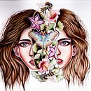 Mi proyecto del curso: Retrato con naturaleza en acuarela Ein Projekt aus dem Bereich Malerei, Aquarellmalerei und Porträtzeichnung von Estrella Pizarro - 05.12.2022