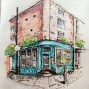 The Ugly Dumpling, Soho, London. Projekt z dziedziny Sketching i Sketchbook użytkownika Bryan Casson - 01.12.2022