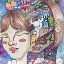 My project for course: Surreal Illustration with Watercolor and Ink. Traditional illustration, Fine Arts, Painting, Drawing, and Watercolor Painting project by Agnes Therese Abesamis - 12.04.2022