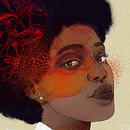 Rosa Roja. Traditional illustration, Vector Illustration, Digital Illustration, and Portrait Drawing project by Laura Villana - 11.03.2022