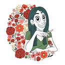 Mi proyecto del curso: Retrato ilustrado con elementos botánicos. Traditional illustration, Digital Illustration, Botanical Illustration, and Digital Drawing project by Kasandra Ares - 12.08.2022