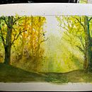 My project for course: Dreamy Watercolor Landscapes: Paint with Light. Pintura, e Pintura em aquarela projeto de ghenne04 - 10.12.2022