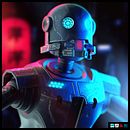Robot CyberPunk . Projekt z dziedziny 3D,  Modelowanie 3D i  Projektowanie 3D użytkownika Ronny Pérez - 11.12.2022