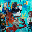 JAZZOO. Oil Painting project by Neto Robatto - 10.10.2022