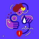 Être mère . Projekt z dziedziny Trad, c i jna ilustracja użytkownika Aurélie - 13.12.2022