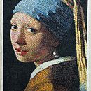 Moça com Brinco de Pérola, releitura da obra de Johannes Vermeer. Un proyecto de Bordado de Thais Trisltz - 16.12.2022