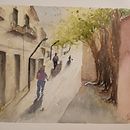Mi proyecto del curso: Paisajes urbanos en acuarela . Arte plastice, Pictură în acuarelă & Ilustrație arhitecturală de Pili - 12.17.2022