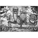 Alegoria Grotesca 2020. Un progetto di Illustrazione tradizionale, Direzione artistica, Character design, Design editoriale, Belle arti, Arte concettuale e Disegno di ritratti di Emmanuel Martins - 18.12.2022